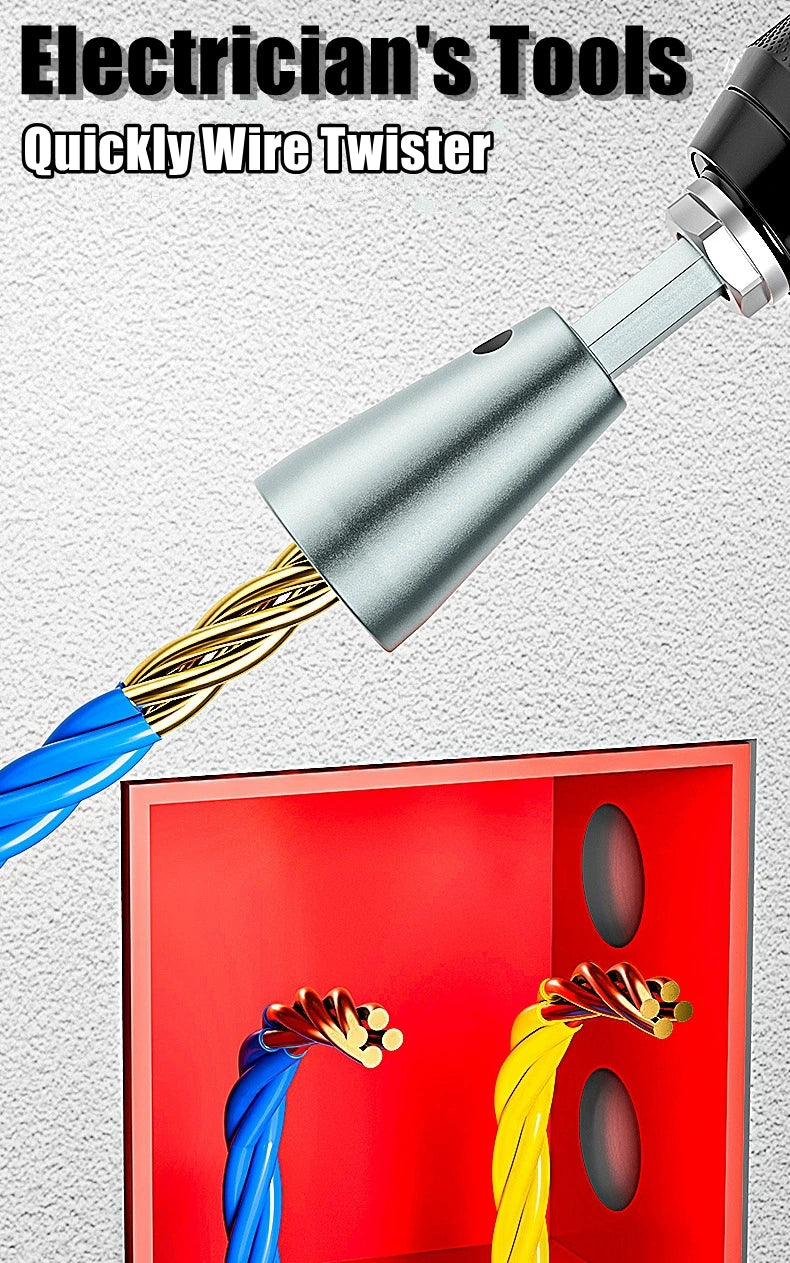 Wire Twisting Tools Handle Electrician Quickly Twister Wire For Power Drill Drivers Twisted Twist Cable Device