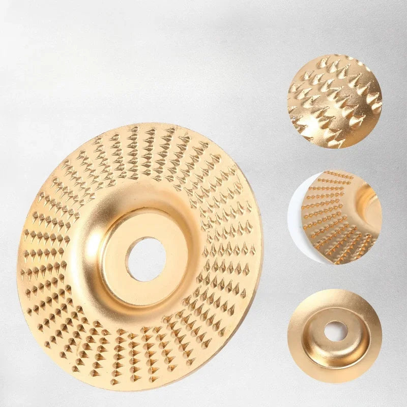 3 pieces of wood polishing tools,including angle grinder, burr grinding disc, burr grinding wheel, and woodworking grinding tool