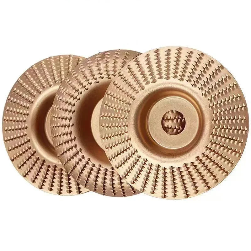3 pieces of wood polishing tools,including angle grinder, burr grinding disc, burr grinding wheel, and woodworking grinding tool