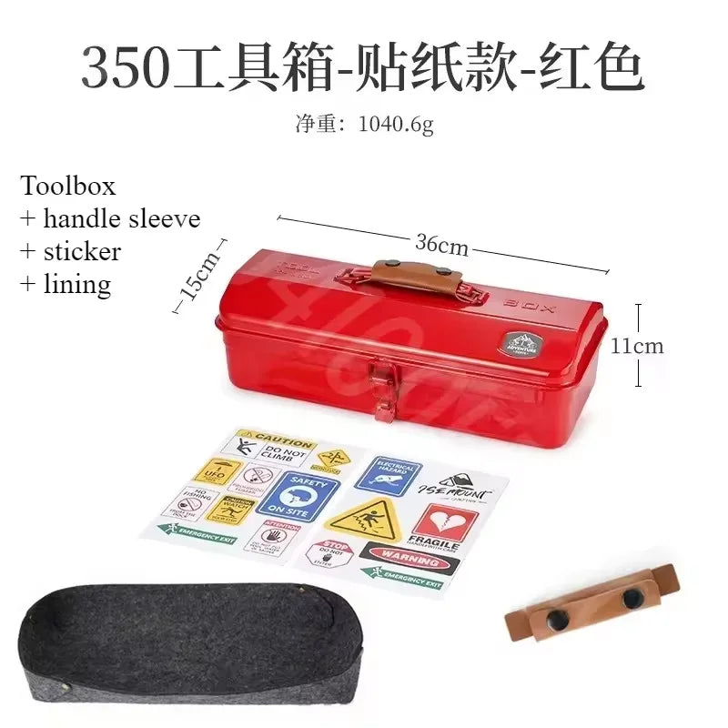 Outdoor Tools Storage Box Portable Camping Picnic Metal Tools Storage Box with Handle Sundries Storage Box Camping Gadgets