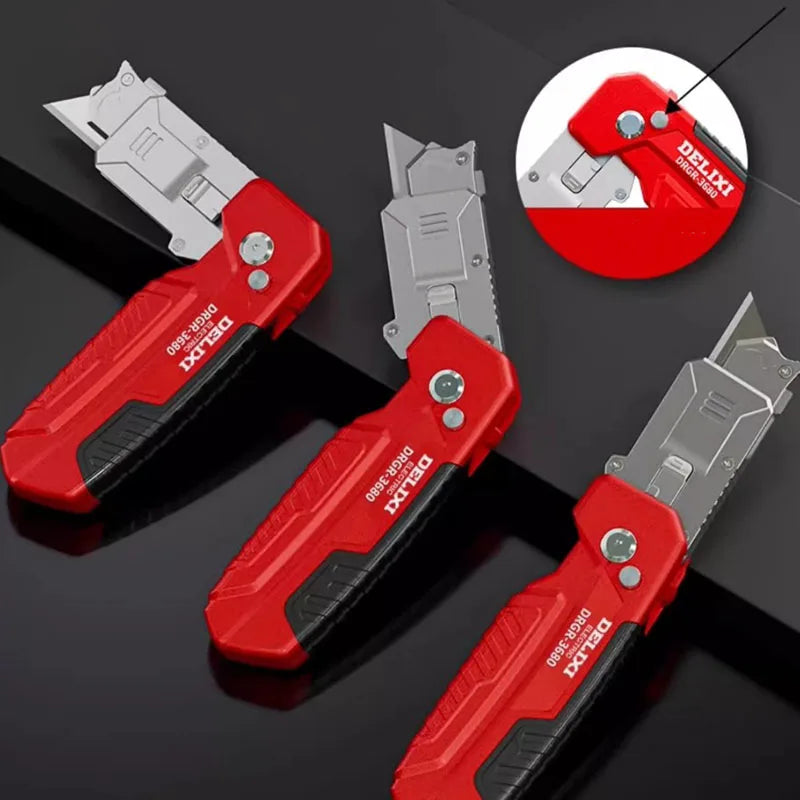 Multi-Functional Tools Deformity Fold Utility Knife Thickened and Extra Hard Tool Holder Trapezoidal Blade Glue Removal Scraper