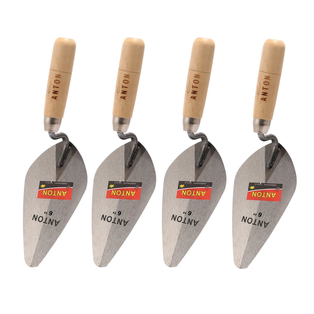 6/7 inch Construction Tools Putty Knife Brick Trowel Laying Carbon Steel Blade Pointing Plaster Tool Carbon Steel For Tiling