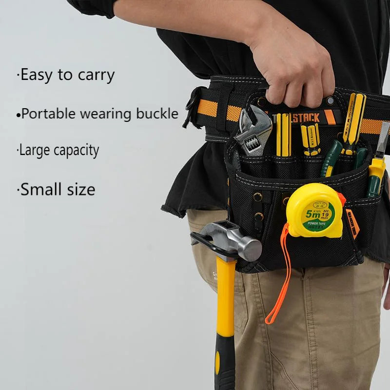 TOOLSTACK Mini Utility Toolkit Hammer & Screwdriver Waist Pouch Quick-Hook Service Kit Quality Hardwear Carpenter Work Tools Bag