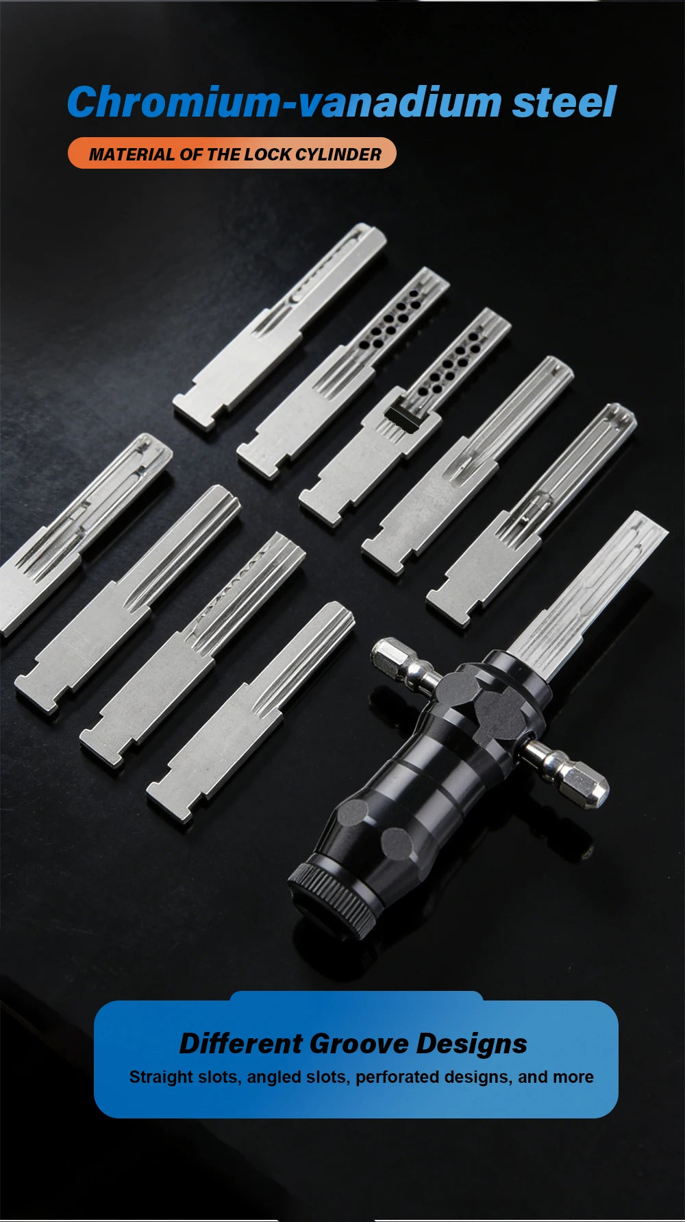 Professional Locksmith Tools Set Portable Lock Repair Tools Stainless Steel Hand Tools Kit For Locksmiths And Door Repair