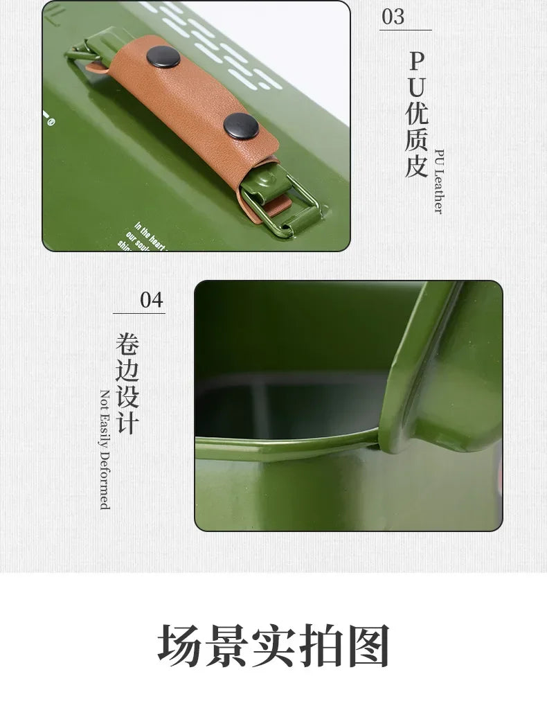 Outdoor Tools Storage Box Portable Camping Picnic Metal Tools Storage Box with Handle Sundries Storage Box Camping Gadgets