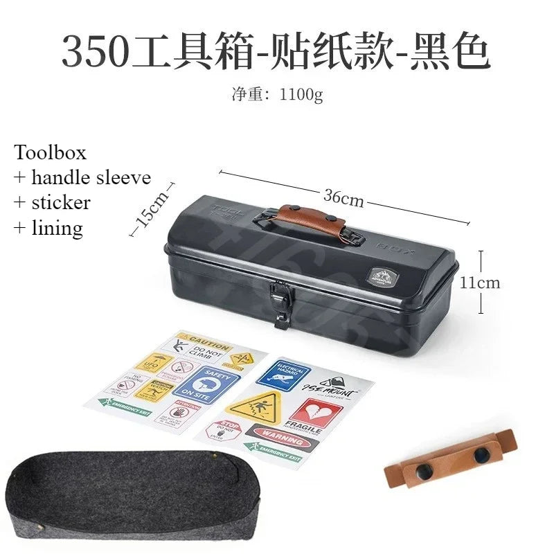 Outdoor Tools Storage Box Portable Camping Picnic Metal Tools Storage Box with Handle Sundries Storage Box Camping Gadgets